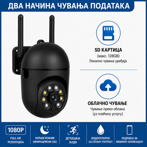 wifi камера 4mp (1440p): Кристална слика и 355° преглед за вашу сигурност!