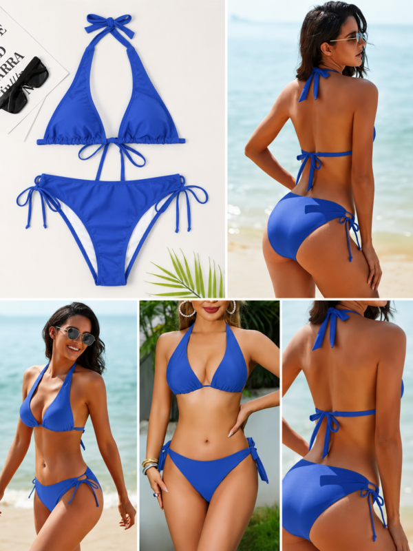 Краљевско плави бикини на везивање — величина l за савршено лето! Краљевско плави бикини на везивање — величина l за савршено лето!