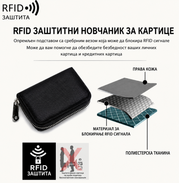 Кожни новчаник за картице и новац (11x8,5x2 cm) — са rfid заштитом! Кожни новчаник за картице и новац (11x8,5x2 cm) — са rfid заштитом!