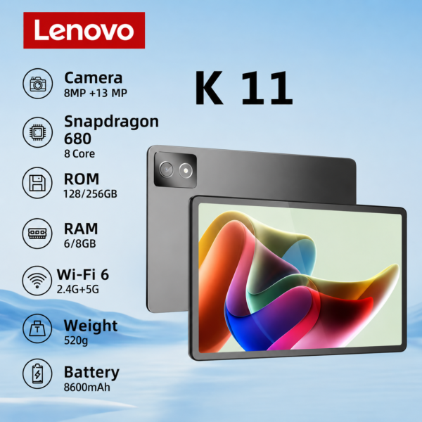 lenovo k11 таблет 6gb/128gb са sim слотом, snapdragon 680