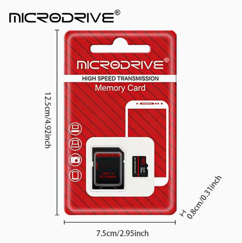 Брза microdrive 32gb меморијска картица класе 10 са поклон СД адаптером.