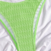 Svetlozeleni reljefni bando bikini sa metalnim prstenom — veličina m za plažu!
