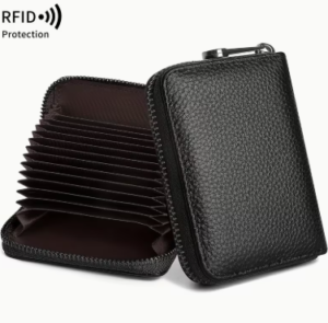 Кожни новчаник за картице и новац (11x8,5x2 cm) — са rfid заштитом!