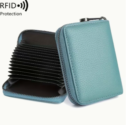Кожни новчаник за картице и новац (11x8,5x2 cm) — са rfid заштитом!