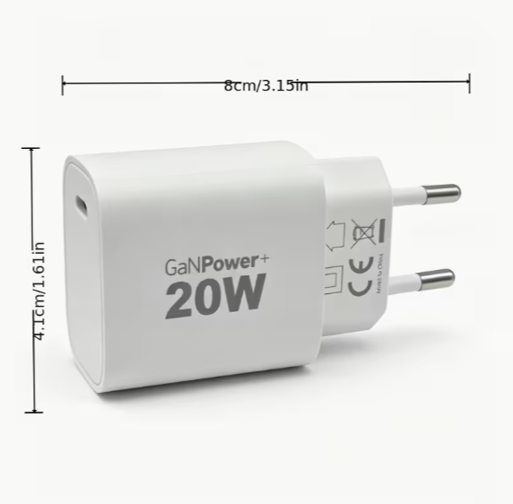 Брзи кућни ganpower пуњач од 20w, type c излаз