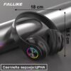 Gemini_Generated_Image_2xsz2y2xsz2y2xsz Склопиве бежичне ЛЕД светлеће слушалице „Fallike” у црној боји за савршен уживање у музици и лако ношење!