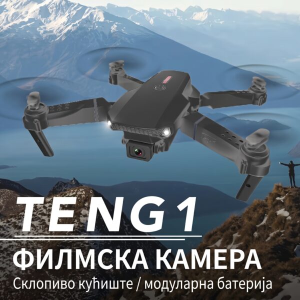 Склопиви „E88 Pro” дрон са двоструком камером, 360° превртањем, одржавањем висине и контролом преко апликације за врхунску авантуру у ваздуху!