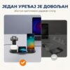 Gemini_Generated_Image_95erks95erks95er Практична 3 у 1 ротирајућа станица (360 степени) за истовремено бежично и УСБ-Ц пуњење телефона и слушалица, са наменским постољем за паметни сат!
