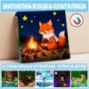 Gemini_Generated_Image_keyh9rkeyh9rkeyh Интерактивна магнетна коцка слагалица са 25 делова и 6 мотива шумских животиња за савршен спој едукације и забаве!