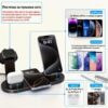 Gemini_Generated_Image_n1izytn1izytn1iz Практична 3 у 1 ротирајућа станица (360 степени) за истовремено бежично и УСБ-Ц пуњење телефона и слушалица, са наменским постољем за паметни сат!