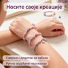 Сет за израду дечијег накита "DIY Jewelry" са шареним перлама, привесцима и еластичним концима за креативну забаву!