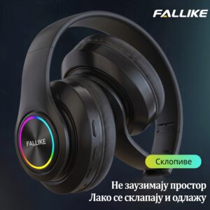 Gemini_Generated_Image_vxblbbvxblbbvxbl Склопиве бежичне ЛЕД светлеће слушалице „Fallike” у црној боји за савршен уживање у музици и лако ношење!
